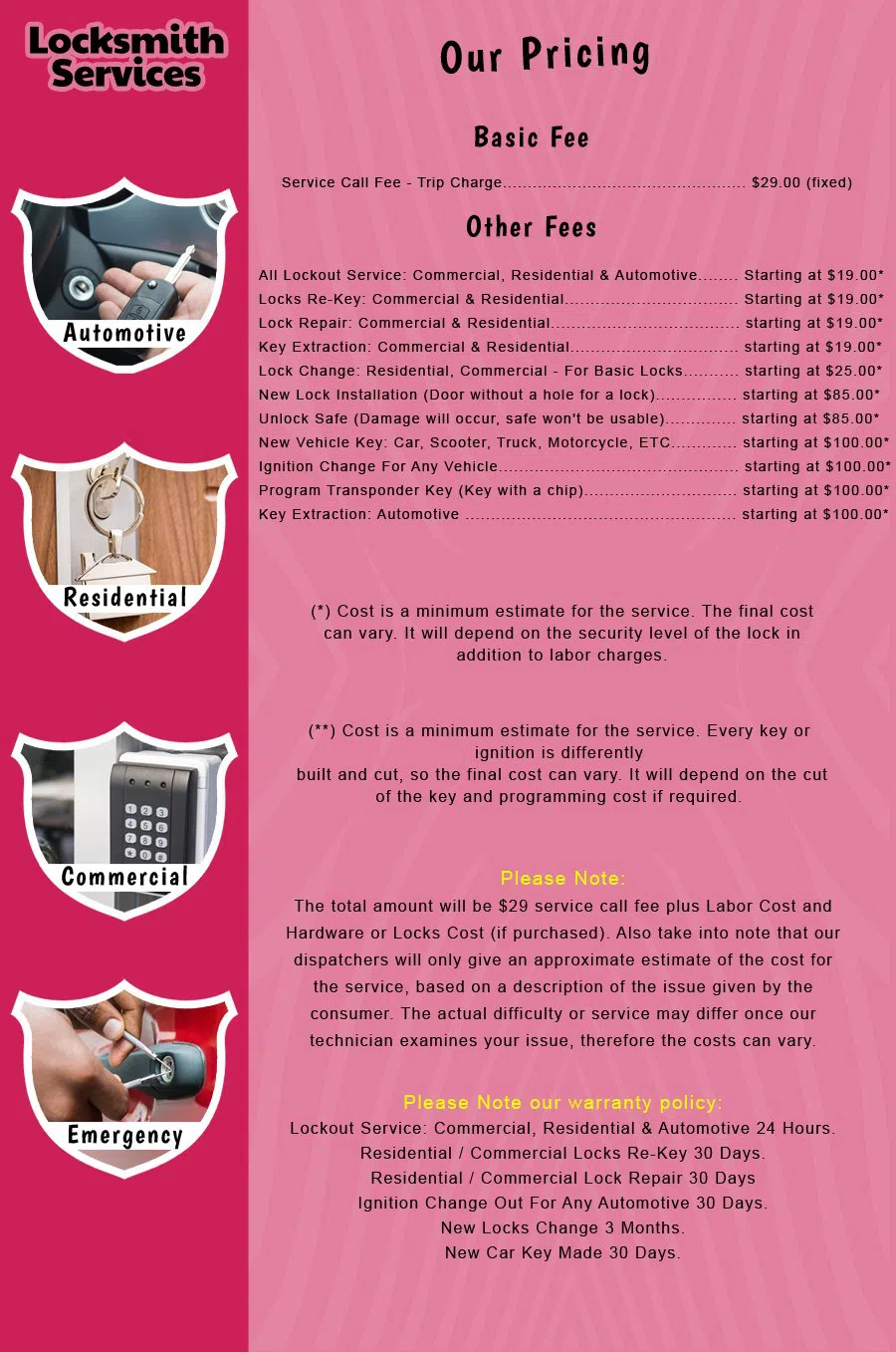 Avon By Sea NJ Locksmith Store Avon By Sea, NJ 732-832-7206 - price-list-c-18